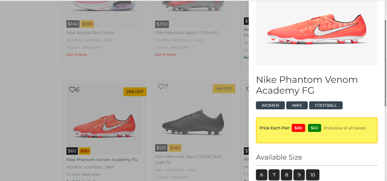 Ekart product detail page with item information and purchase options