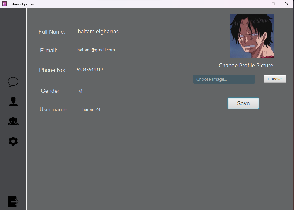 NimbusTalk user profile and messaging interface screenshot